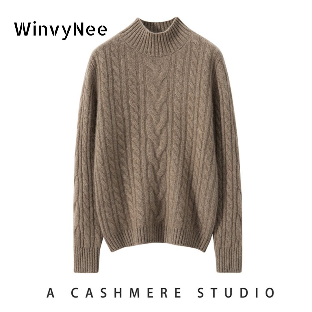 Cashmere Sweater Formal - WinvyNee Kadın Giyim Kaşmir Yün Bej