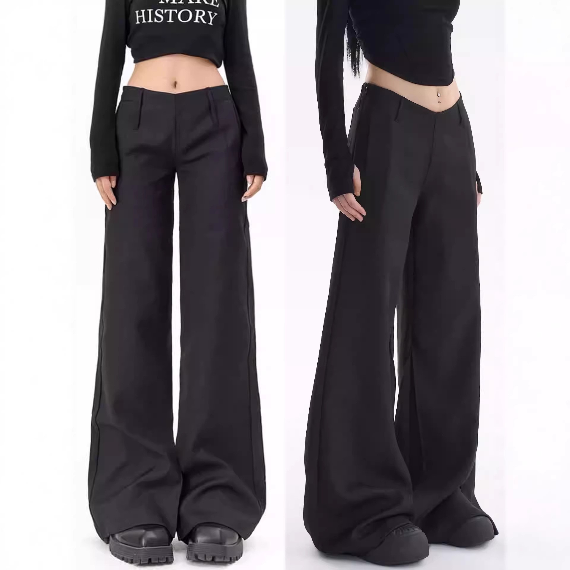 Tailored Trouser Wide - Bahar Kadın Giyim Düşük Bel İnceltici