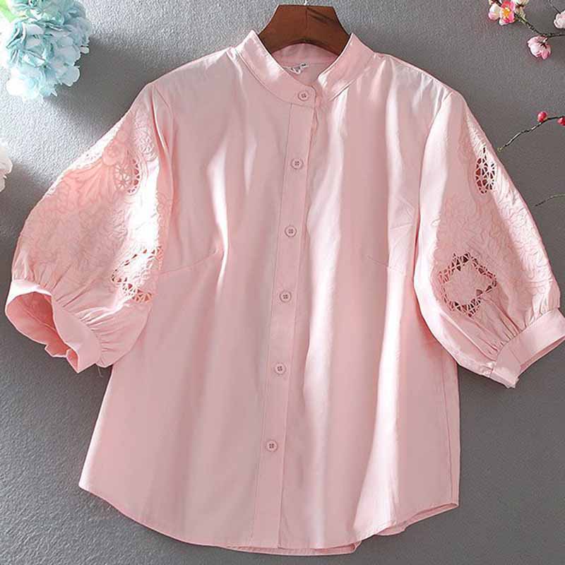 Women'S Formal Wear Suit - 2025 Yaz Saf Pamuk Stand-up Yaka