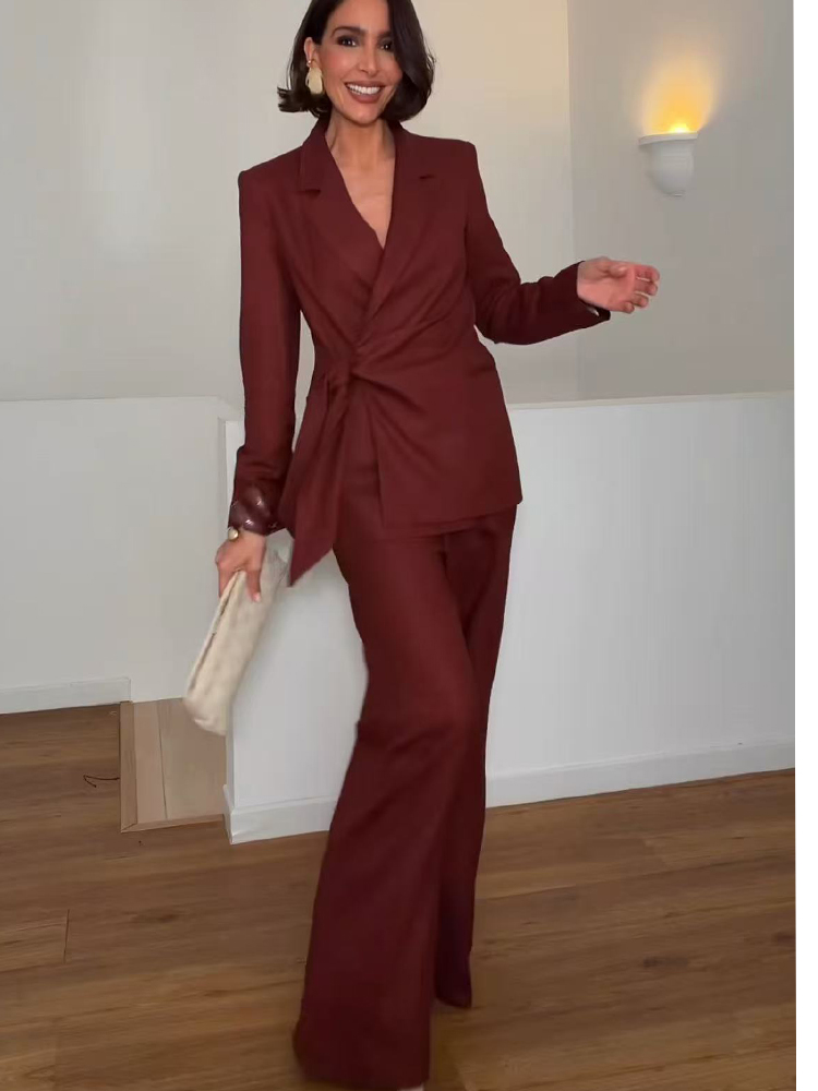 Women'S Formal Wear Suit - Moda Ofis Bayan Blazer Pantolon Takım