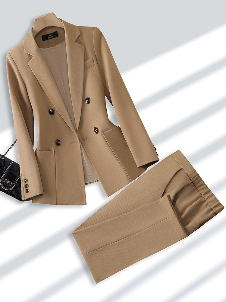 Women Formal Wear With Black Blazer - Moda bayanlar takım elbise resmi kadın