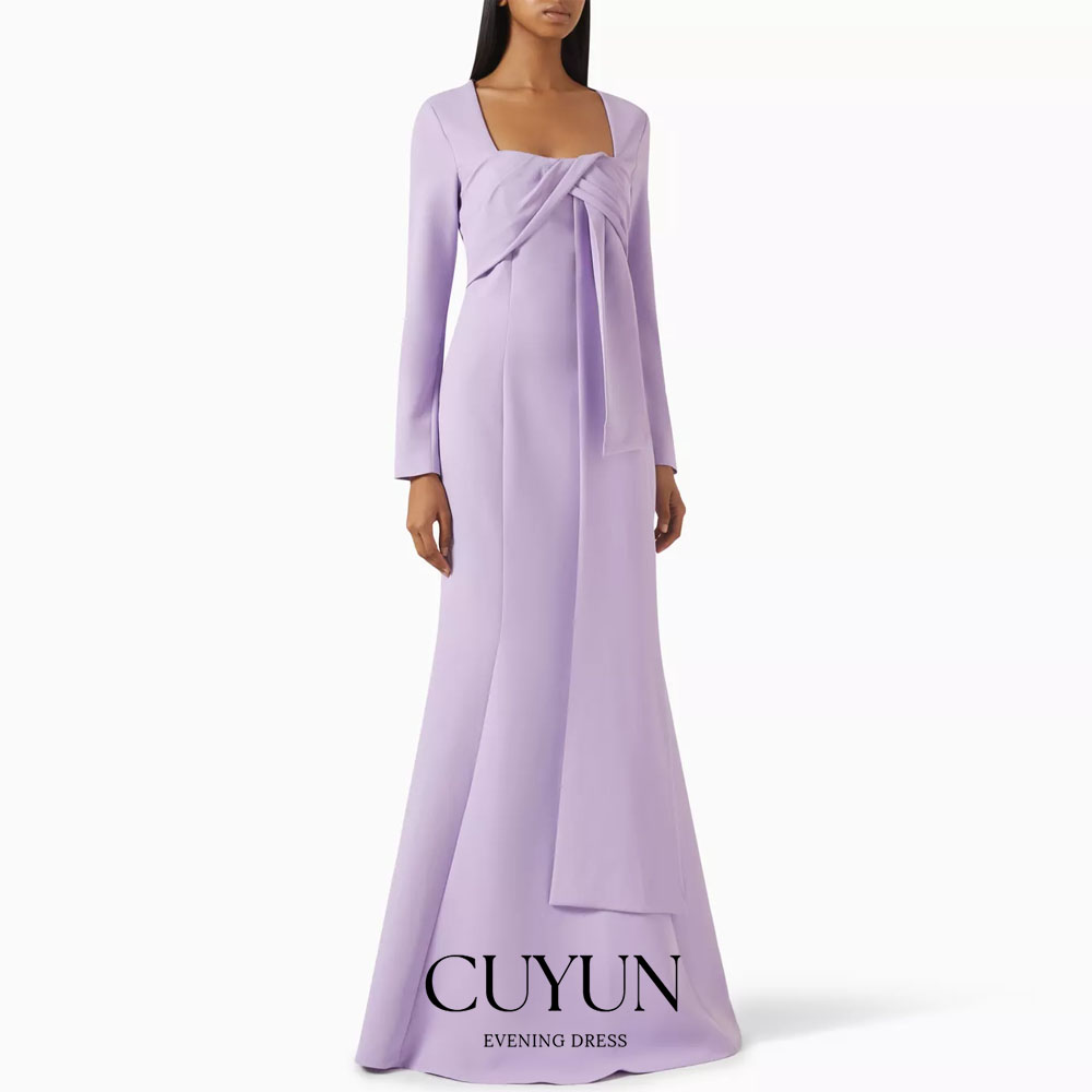 Women'S Formal Dinner Wear - CUYUN Özelleştirilmiş Lavanta Kadın Abiye Elbiseleri