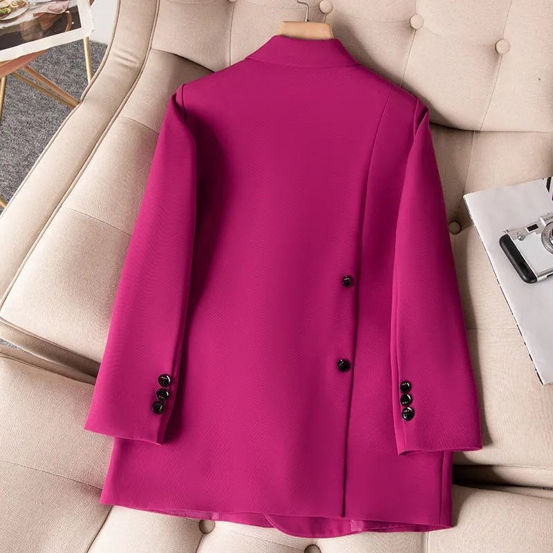Women Formal Wear With Black Blazer - Bayanlar resmi Blazers 2023 yeni gül