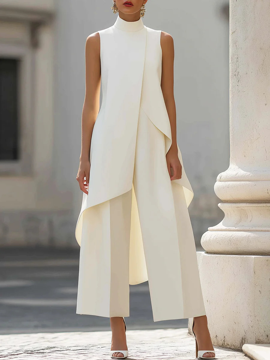 Women'S Formal Wear Suit - Kadınlar İçin Tek Renk İki Parçalı