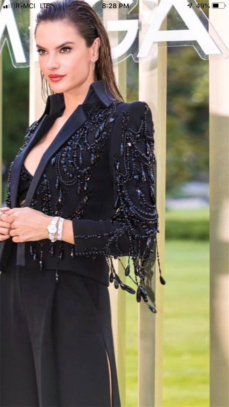 Siyah Kristaller Kadın Takım E - Women Formal Wear With Black Blazer incelemesi ve fiyatı