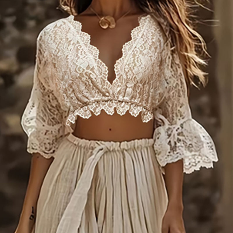 Kadınlar İçin Bohem Dantel İki - Women'S Formal Wear Suit incelemesi ve fiyatı