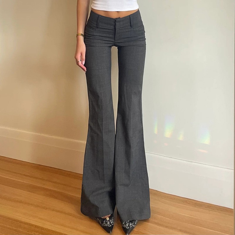 Gri Tam Boy Pantolon Mikro İsp - Tailored Trouser Wide incelemesi ve fiyatı