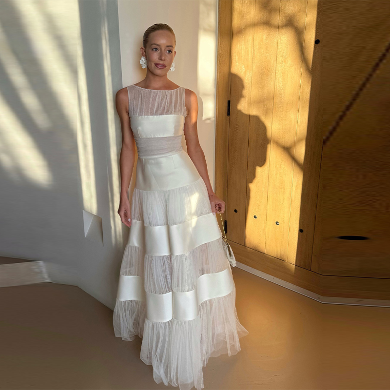 Lady Chic Beyaz Kolsuz Patchwo - Women'S Formal Dinner Wear incelemesi ve fiyatı