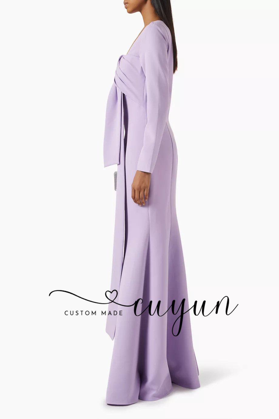 CUYUN Özelleştirilmiş Lavanta  - Women'S Formal Dinner Wear incelemesi ve fiyatı