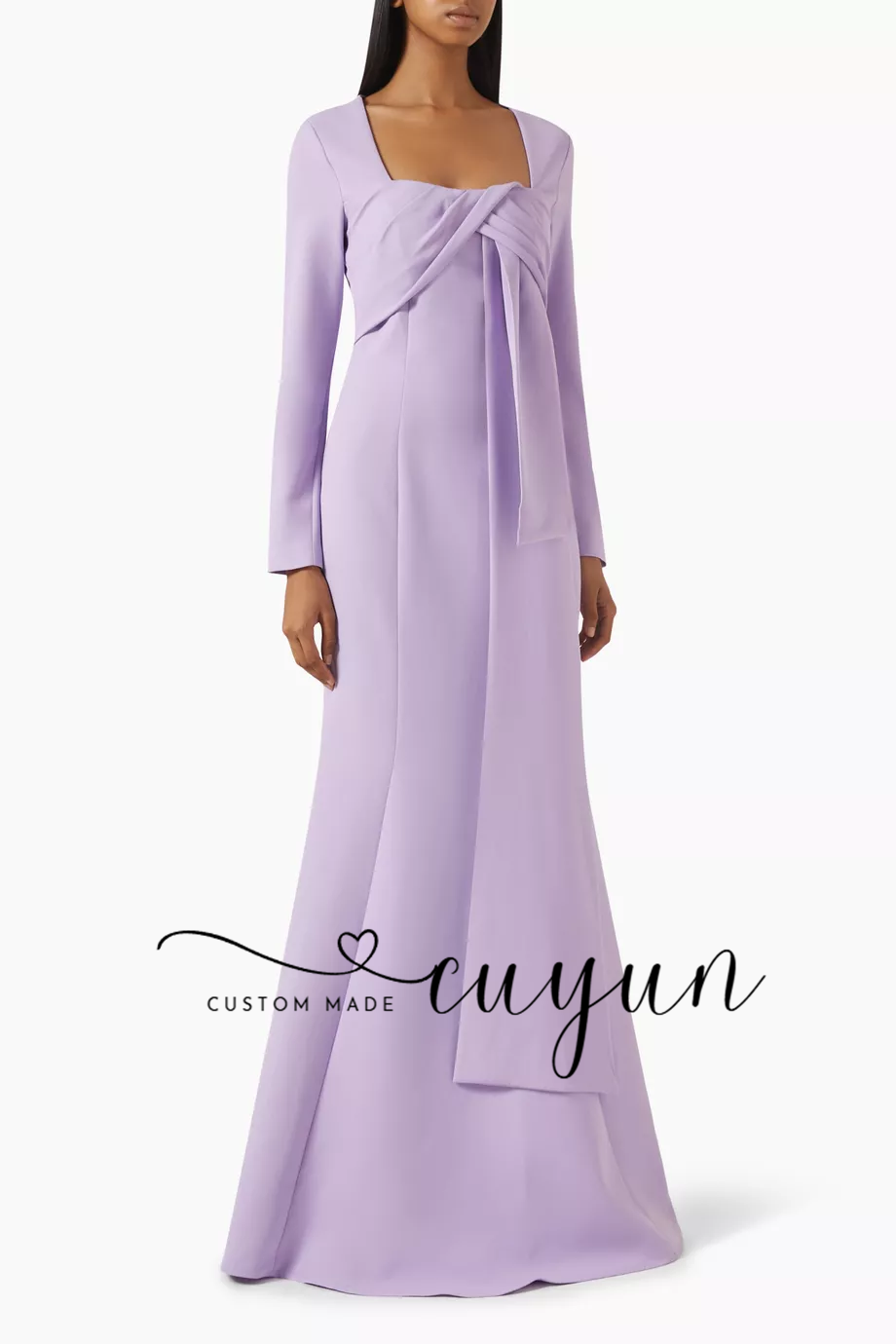 CUYUN Özelleştirilmiş Lavanta  - Women'S Formal Dinner Wear incelemesi ve fiyatı