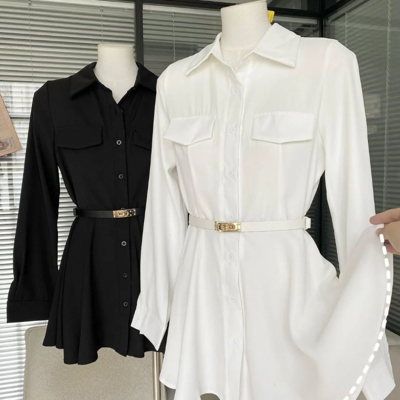 Kadın Siyah Gömlek Elbise Uzun - Women Formal Wear Stitching incelemesi ve fiyatı