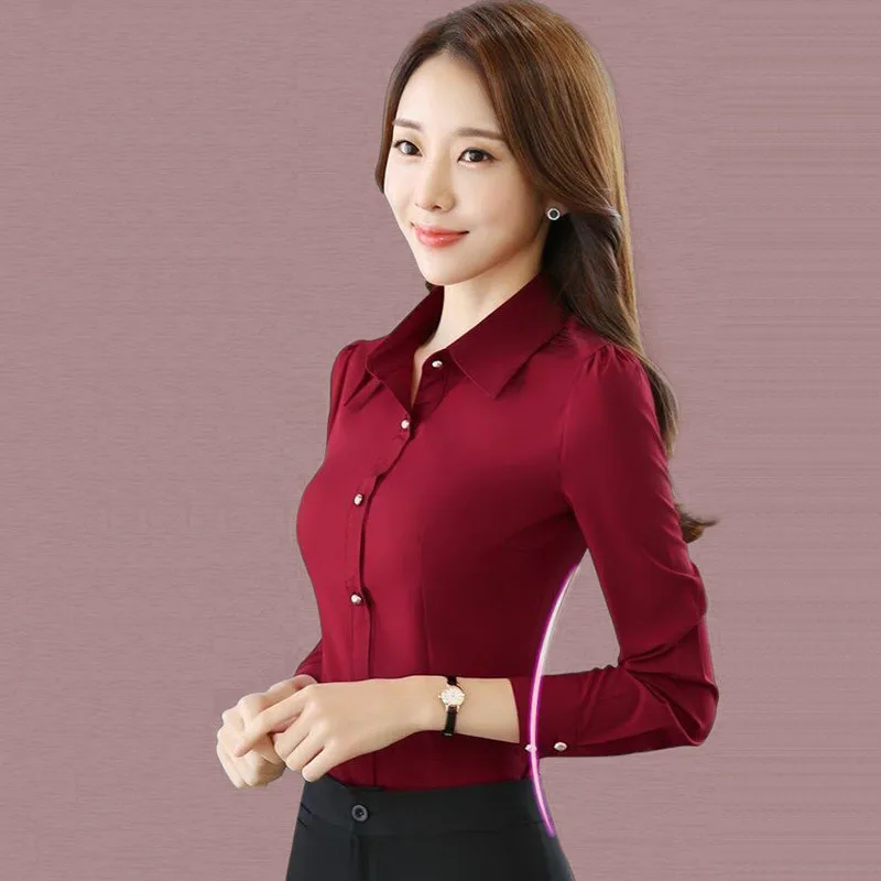 Kırmızı Uzun Kollu Gömlek Kadı - Women'S Formal Wear Suit incelemesi ve fiyatı