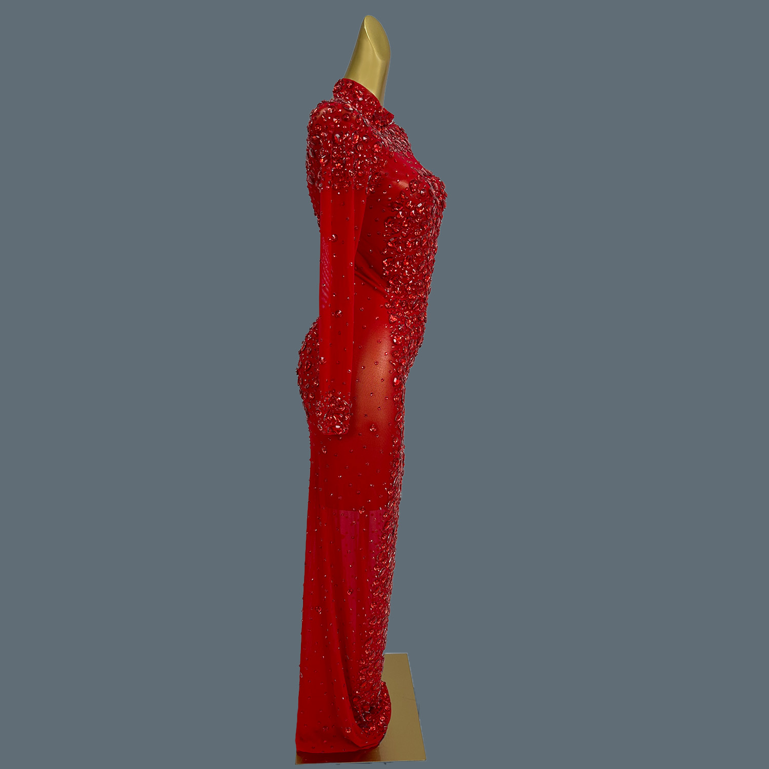 Seksi Şeffaf Örgü Resmi Balo U - Women'S Formal Dinner Wear incelemesi ve fiyatı